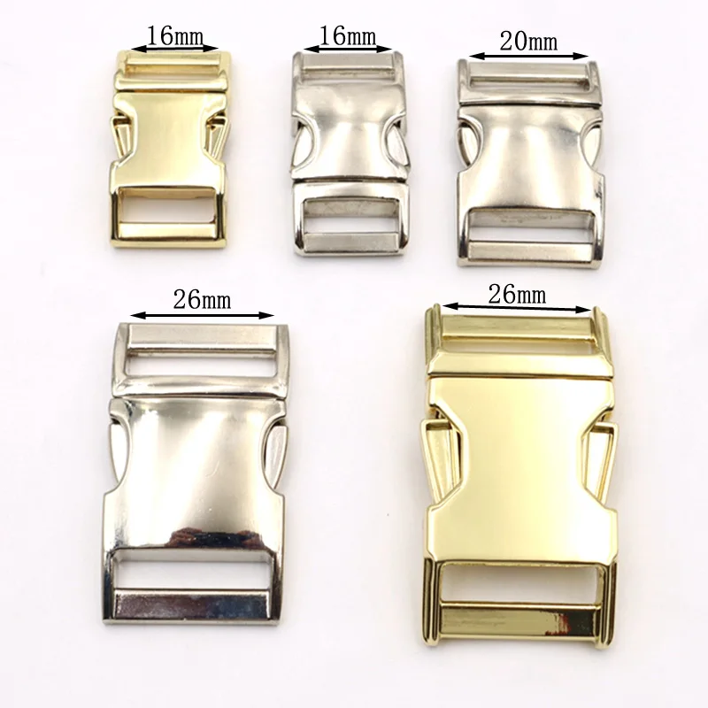 Pet Hardware 16mm 20mm 25mm metal quick Side release Metal buckle For Dog Collar buckle
