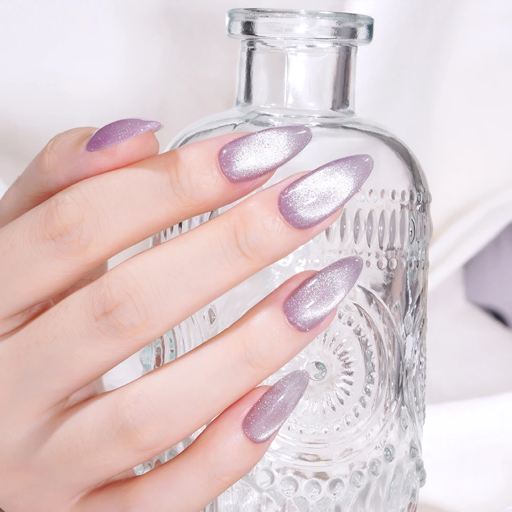 Missgel High Quality Bubble Crystal Shimmer Cat Eye Gel Nail Color Vegan Private Label Moonlight Cat Eye Magnet Gel Polish