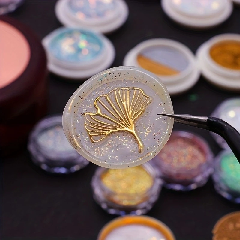 1pc fire paint seal gold powder fire paint paste, glitter pearl powder fire paint coloring, aurora pink handbag decoration