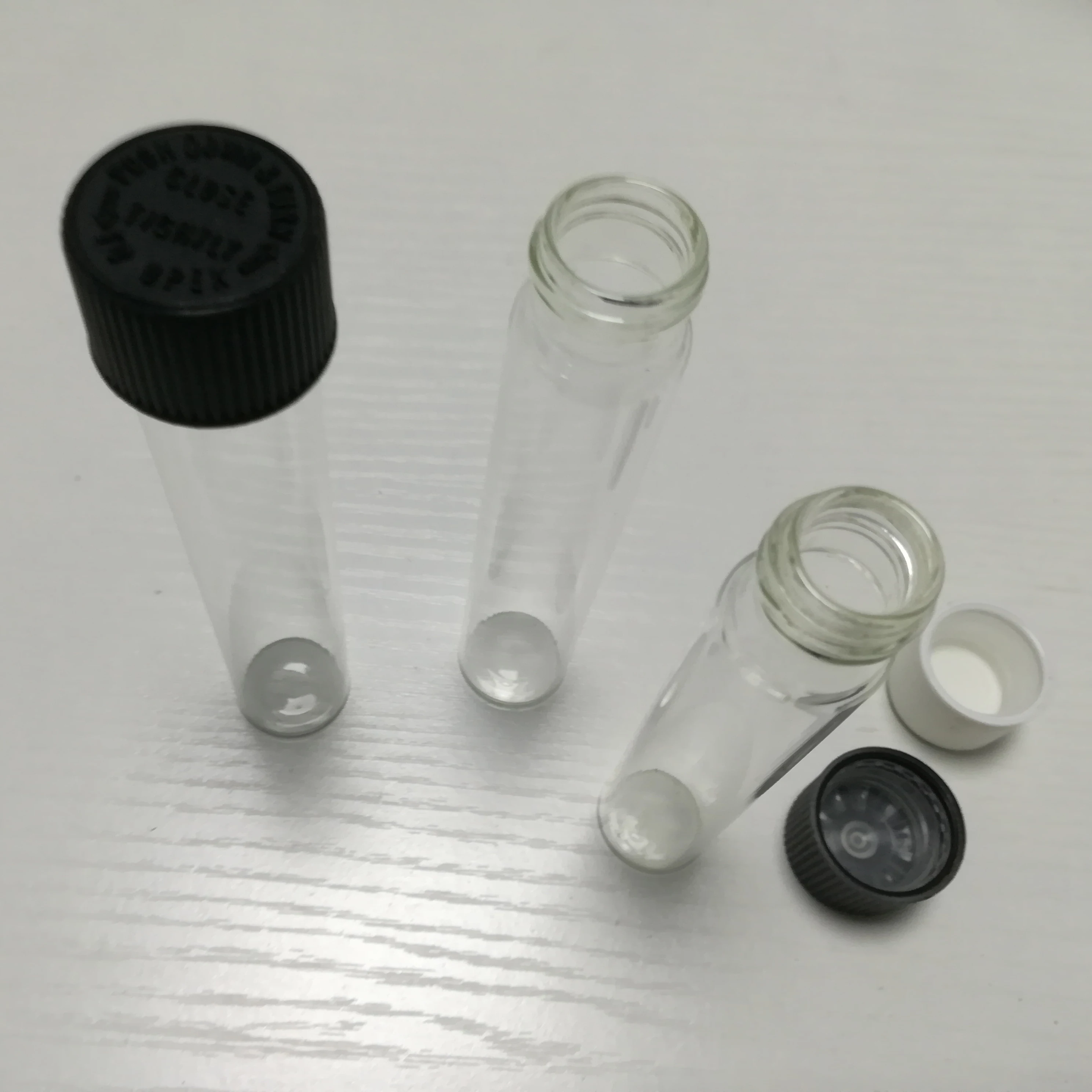 
Custom any size Child Resistant Proof Cap 110mm pre roll tube,weed pre roll glass tube with Screw Top Cap 