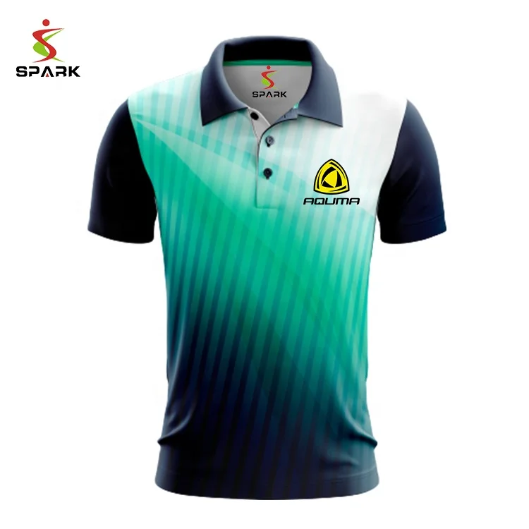Custom All Over Sublimation Printing Dry Fit 100% Polyester Spandex Polo
