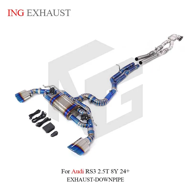 ING Titanium Exhaust System Performance Full sets Catback for AUDI RS3 2.5T 8Y 24+ Muffler With Valve auto performance parts