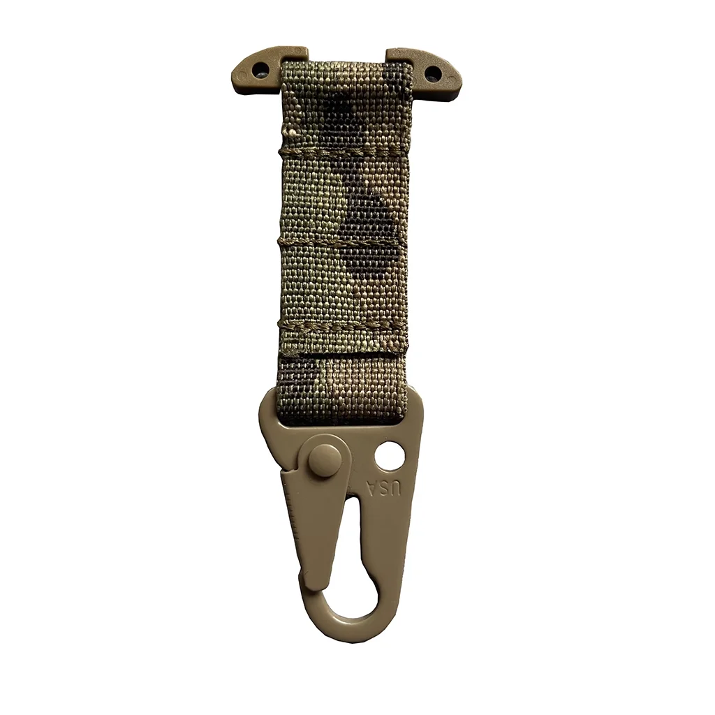 High strength tactical suspension hook with extinction band MOLLE system suspension quick release eagle beak hook