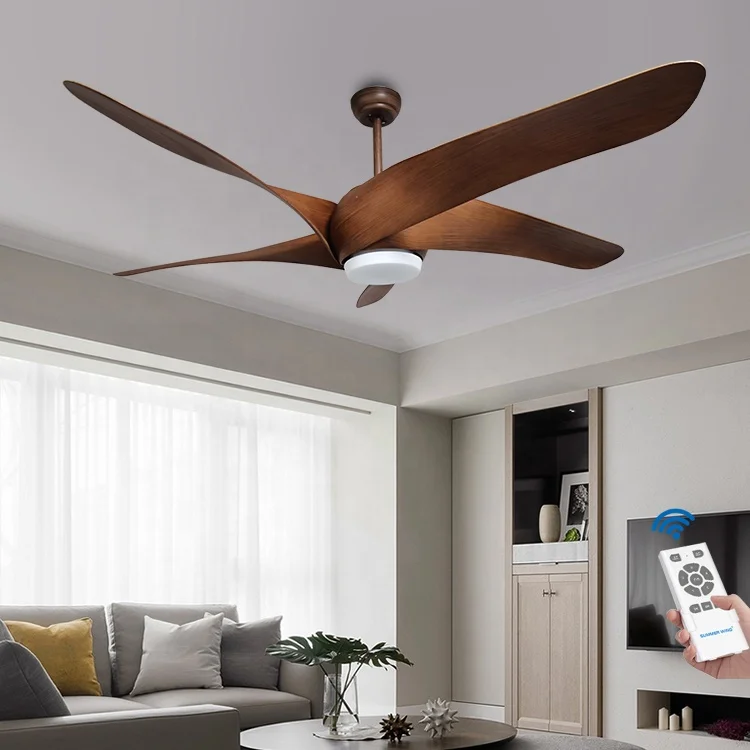 Hot sale bldc ceiling fans oem products 5 blades ceiling fan with remote control dimmable led light