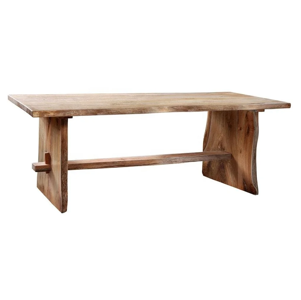 Little design teak wood dinning room centre table mesa rectangle dining table in different sizes