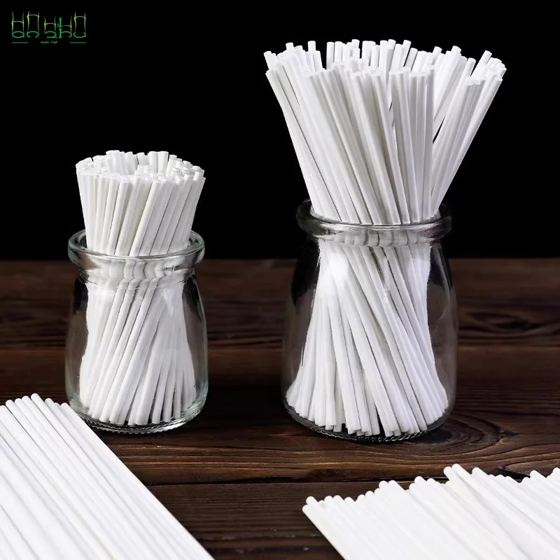Long Round Lollipop Paper Sticks Cotton Candy Glue Stick Paper