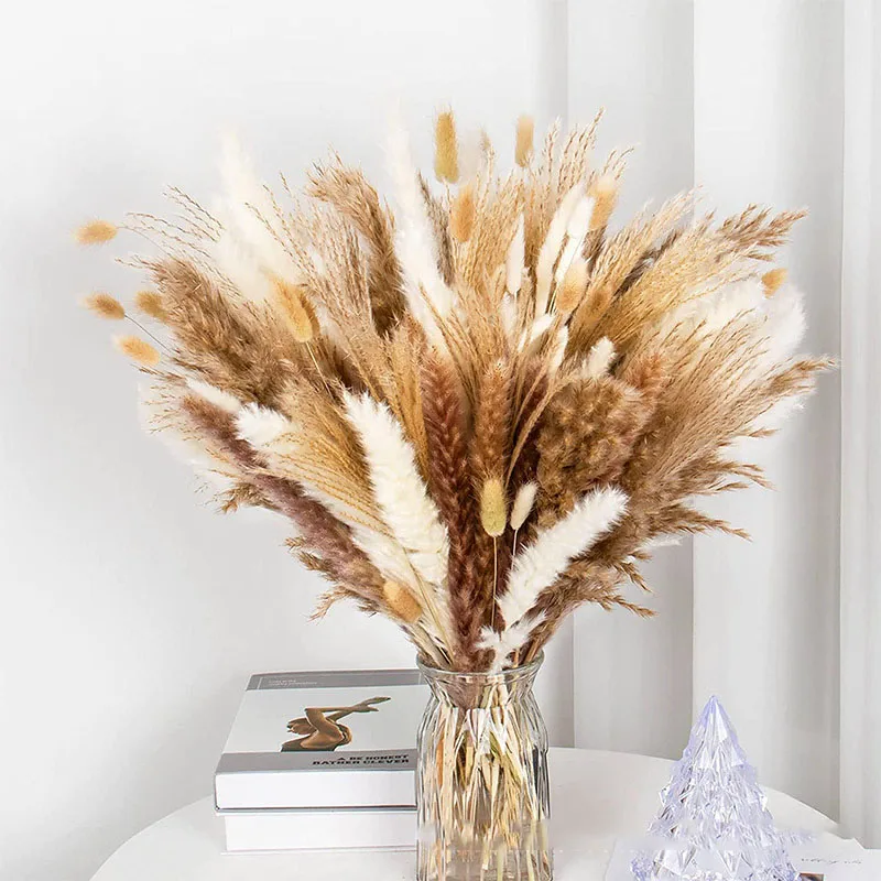 Natural Bouquet Fluffy Dry Flower Wholesale Decorative Vase Pampas Grass Flower Pompous Grass Dried Pampas Grass