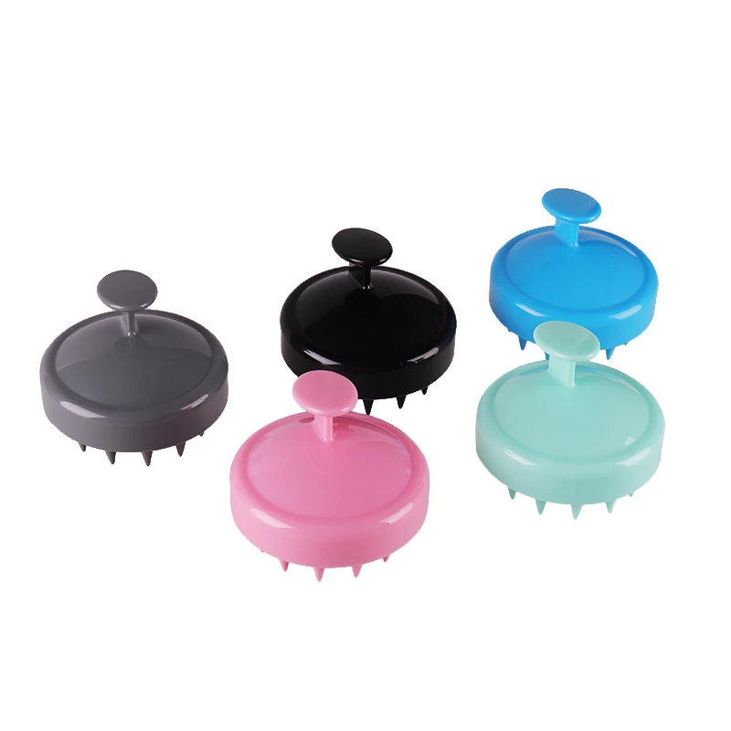 Lohas LMZ046-Pet Round Shampoo Brush for Improving Blood Circulation Wheat Straw Scalp Massager