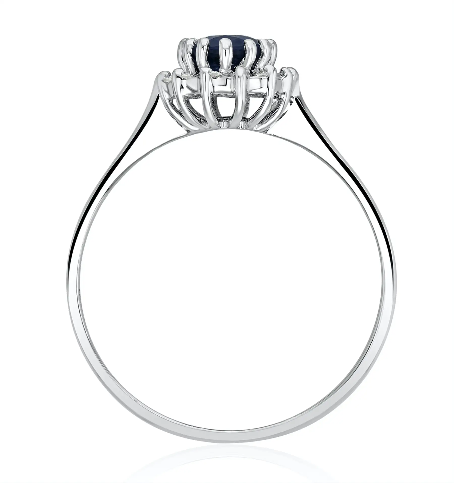 Sapphire Wedding Ring Latest Italy Jewelry Clear and Blue Sapphire Big Stone Ring