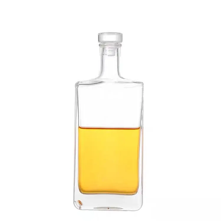 Custom Logo Hot Sale Customizable Flint Empty Heavy Glass Vodka Bottles for Liquor Wholesale