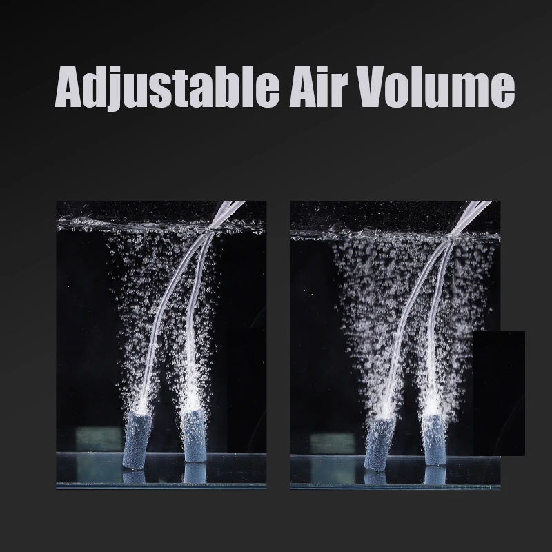 Manufacturer SUNSUN APQ Series Adjustable Super Silent 2 Outlet Air Aerator Aquarium Air Pump for Fish Tank