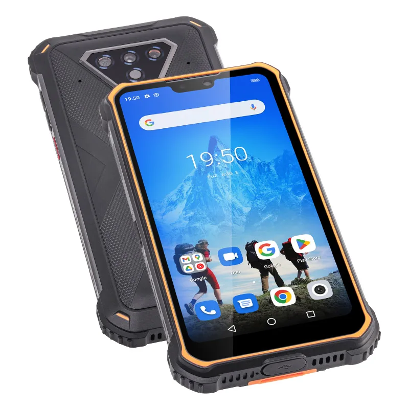 UNIWA F910 6.2' FHD LED NFC IP69K Rugged Android Smartphone 12GB 10000mAh Battery Octa Core 120Hz Shockproof Night Vision