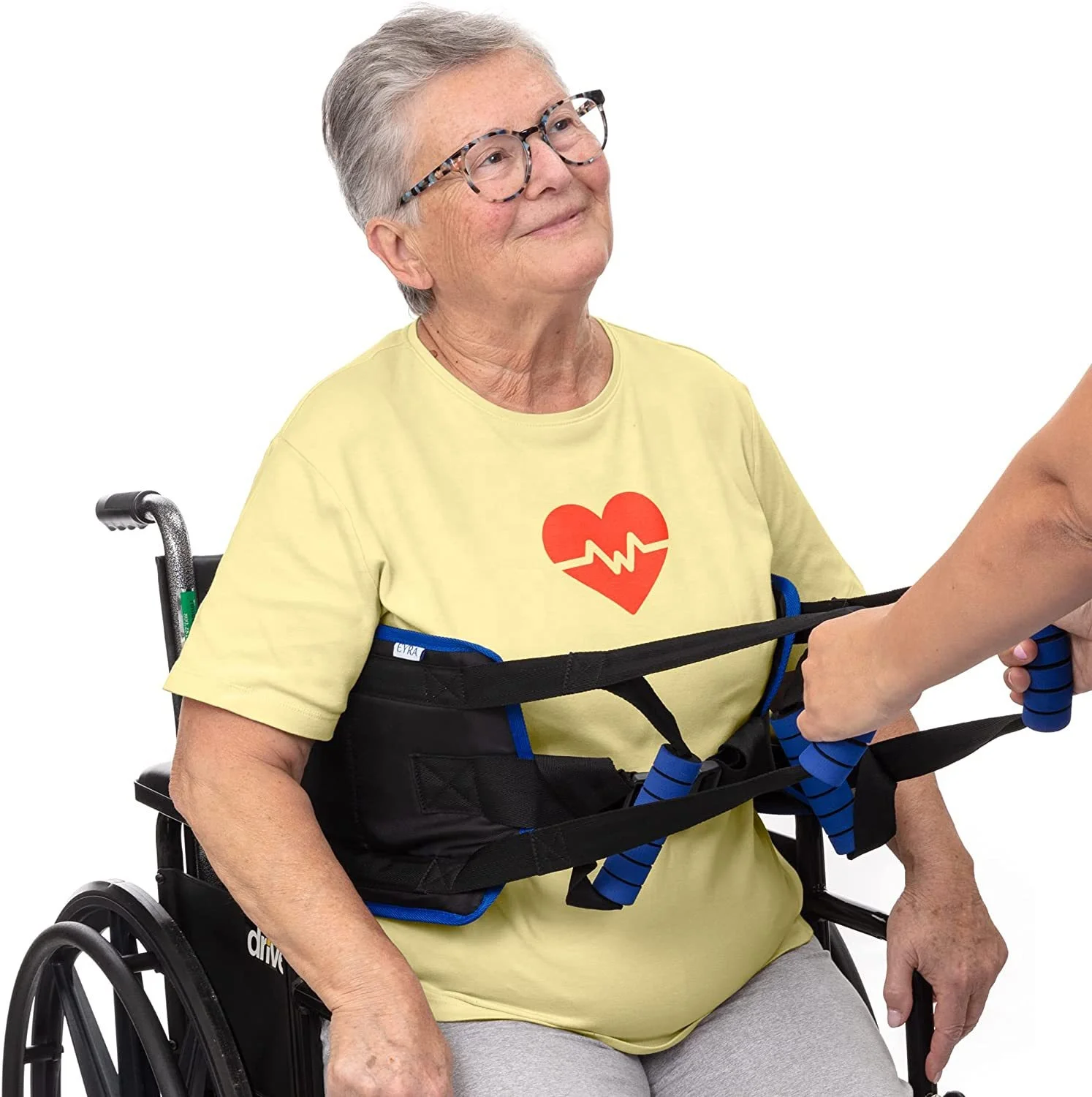 TOPFENG Transfer Belts Patient Lift Aid for the Elderly, Disabled, Seniors, Injured 34 Inches Non-Slip Belt with Padded Handles