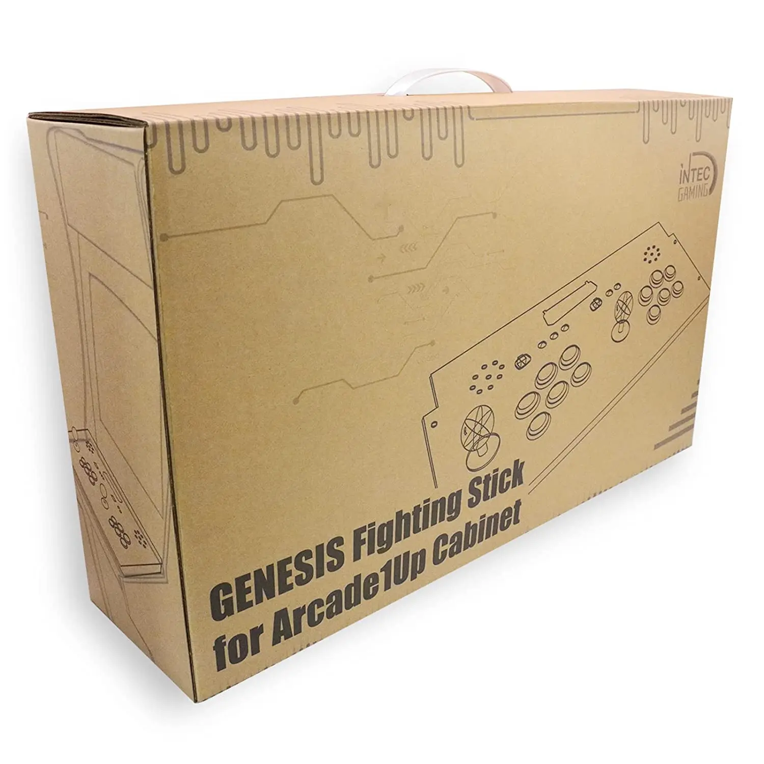 JARONX Genesis Fighting Stick for Arcade1Up Cabinet Work As A Genesis Console Molded Joysticks Designed for Arcade1Up