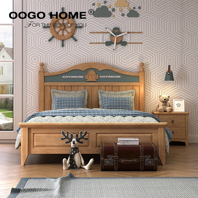 
New Products Durable Sturdy Solid Children Bed For Girls And Boys Wood Beds 