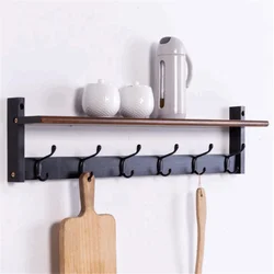 Entryway durable storage modern wall mount home decor factory wholesale wood and metal coat rack
