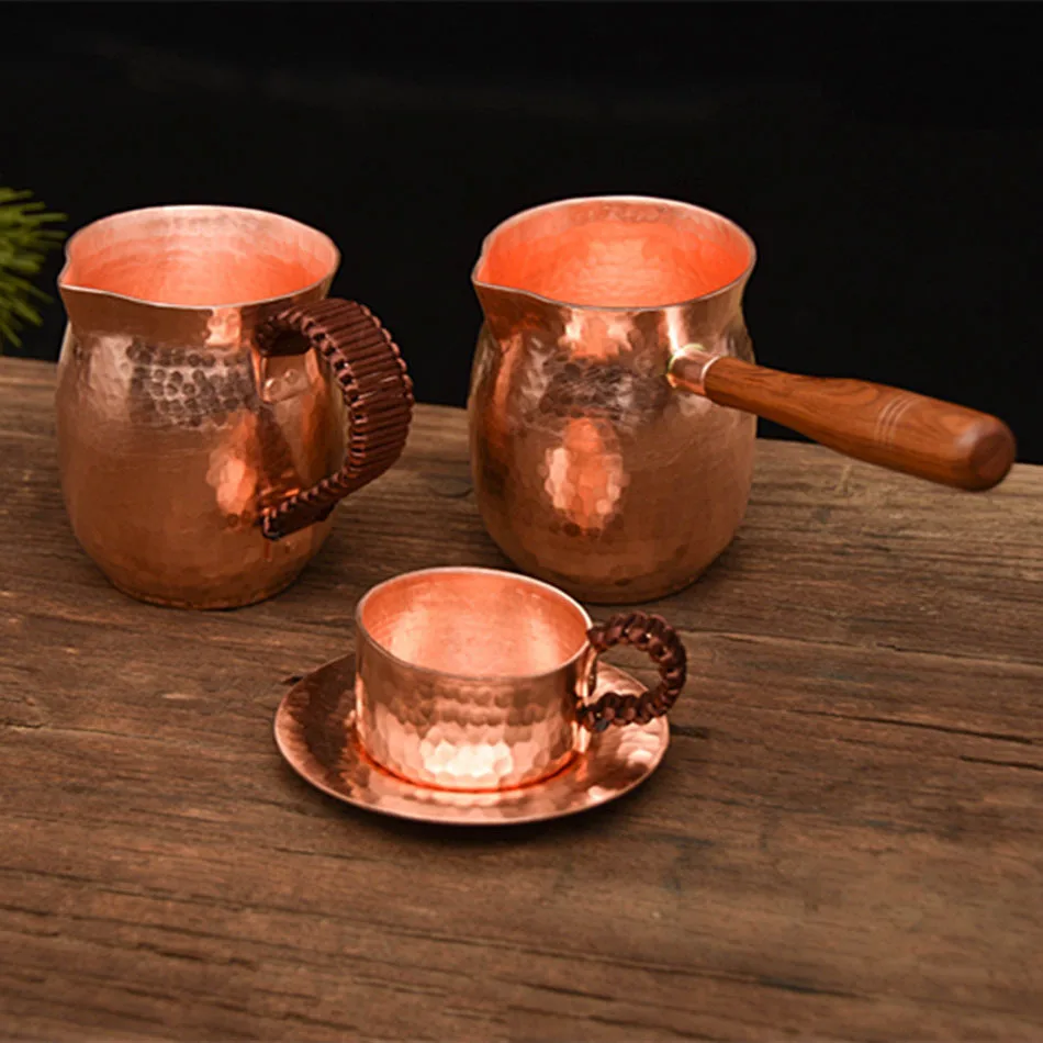Energinox Wholesale  Copper Coffee Mug Double Wall Hammered Moscow Mule Copper Cup Sets