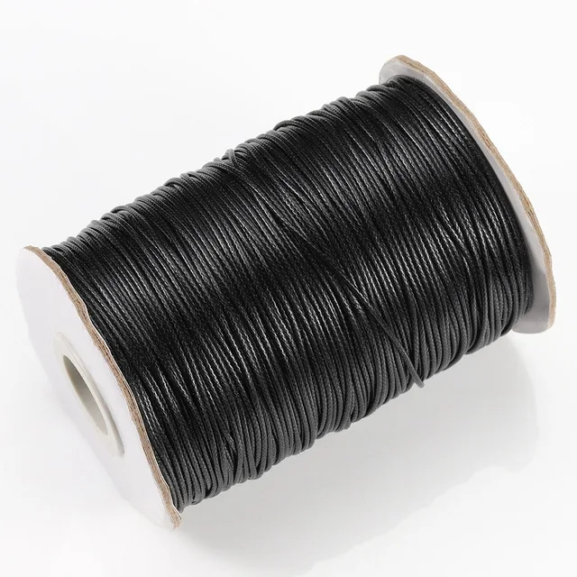 DIY Colorful 1.0mm 1.5mm polyester Waxed twine Cotton Cord Rope wax Thread Cords String Strap Necklace Rope for Jewelry Making