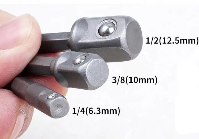 Hot Sell Socket Adapter Drill Extension Bit Set Cr-V Hex Shank 1/4. 3/8, 1/2 Inch Drive