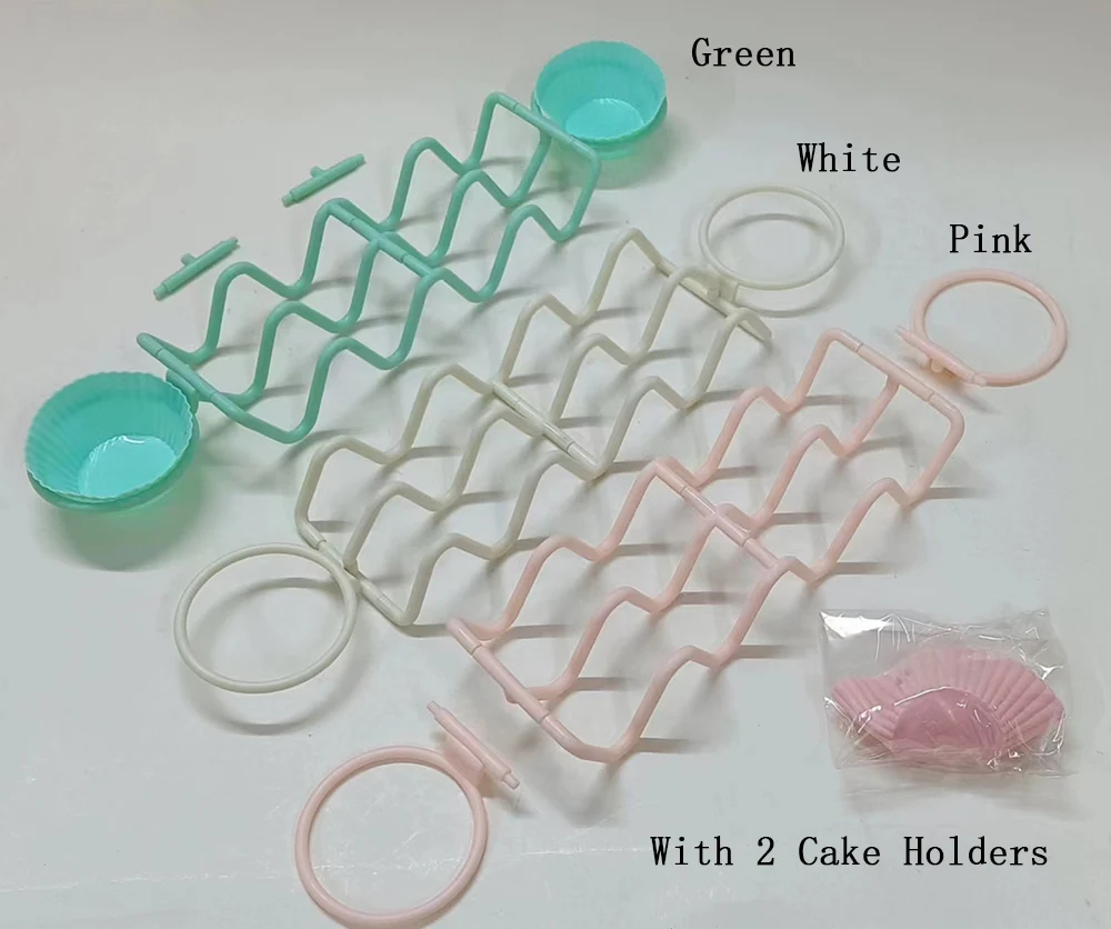 Taco Holder Stands Packs Large Taco Tray Plates Holds Up to 3 Tacos Each PP Health Material With 2 Cake Holder