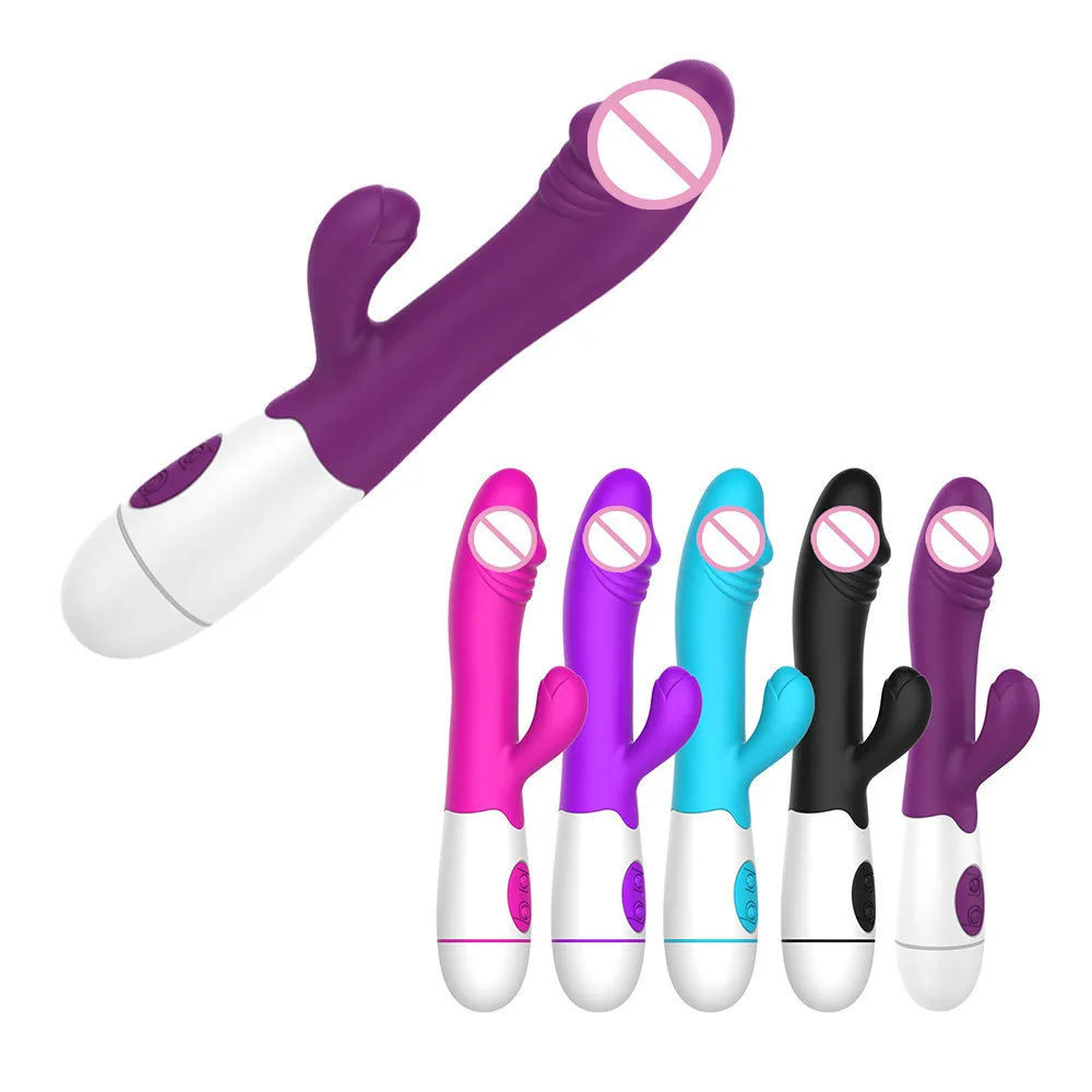 10 Speeds Silicone Dual Fake Dildo Vibrators Vibration Massager Battery G-spot Stimulator Stimulating Vibrator Sex Products