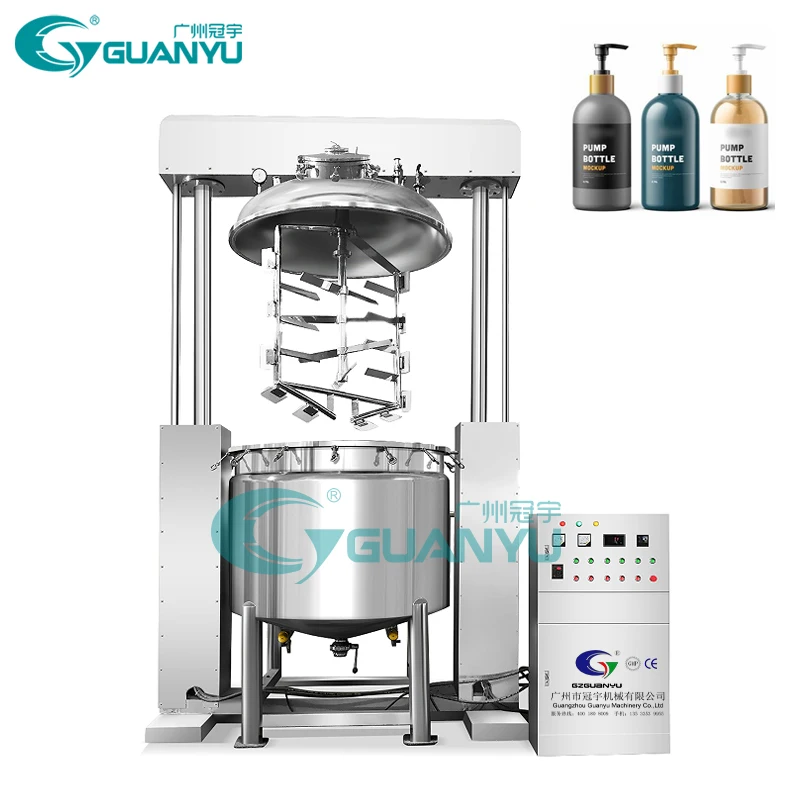 Вакуумный гомогенизатор для солнечного крема Guanyu, эмульгатор, томатная паста, косметический крем, машина для производства шампуня