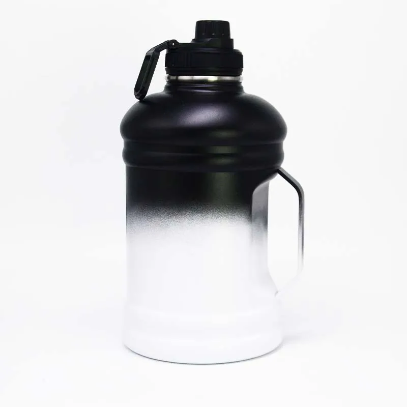 big capacity Stainless Steel  Water Bottle 64OZ Beer Wine Thermal Jug Insulated Big Wine Bottle Beer Growlers  With Handle