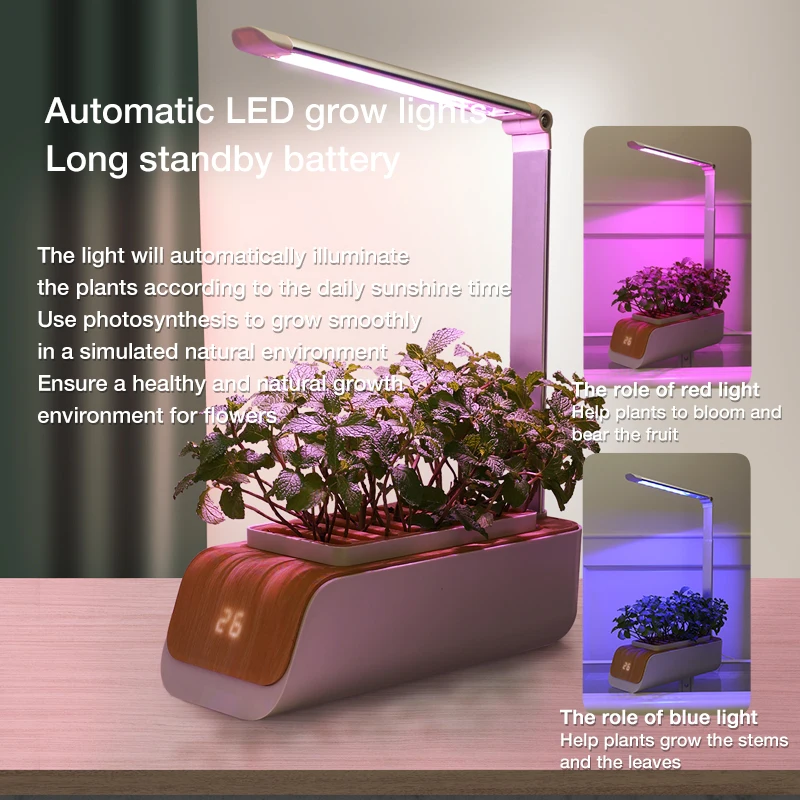 Indoor balcony  cultivation hydroponic plant seedling magic table simple planter box Intelligent planter flowerpot