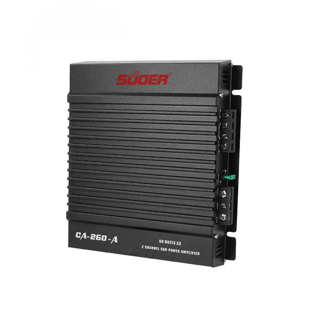 Suoer CA-260-A car amplifier manufacturing class ab amplifier transformer 2 channel car amplifier mini
