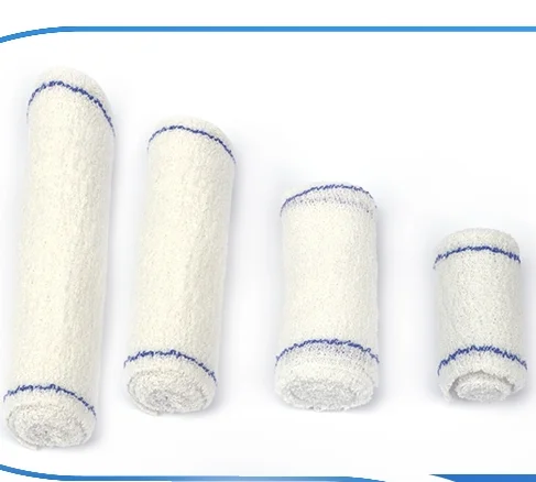 
CE 100% cotton medical elastic crepe Bandage with clips 