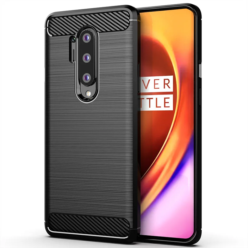 Мягкий бампер матовый Углеродное Волокно ТПУ сотовый телефон чехол для Oneplus 8 Pro