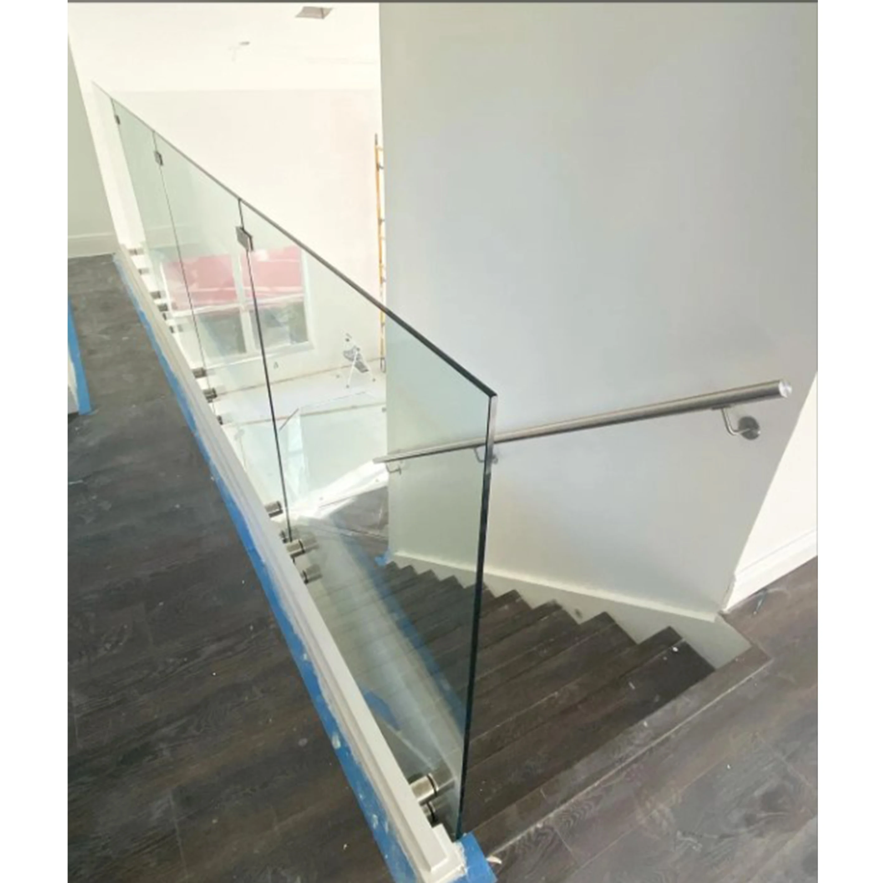 Good price Frameless tempered glass railing Super Clear laminated glass fence  stair balcony standoff glass balustrade