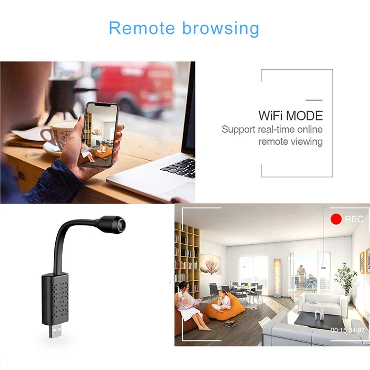 Mini WiFi Camera USB Interface  Camera HD 1080P IP 360 Degree Adjustable Two way voice Video Record Camera Support Hidden TF/SD