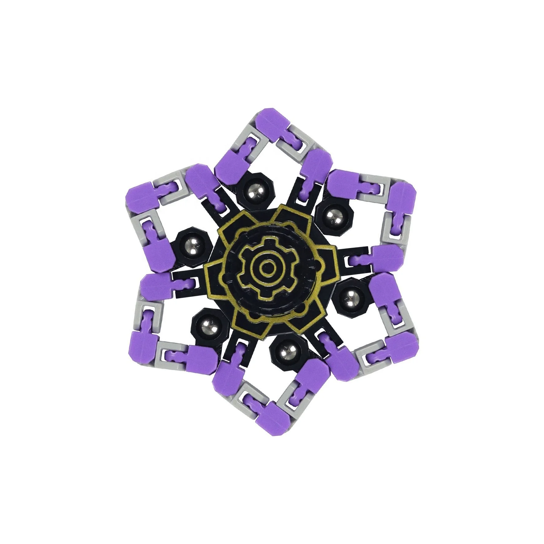 Fingertip mechanical gyroscope variable puzzle DIY decompression chain deformation robot gyroscope toy wholesale