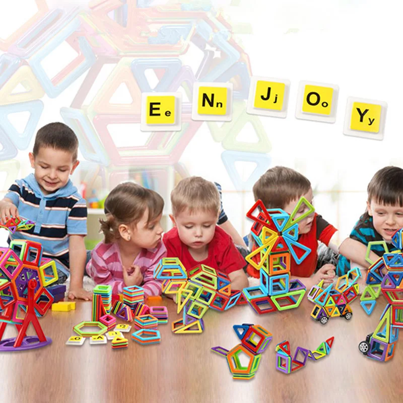 Magnetic Blocks of 3d magnetic cubes building blocks toy tiles for kids