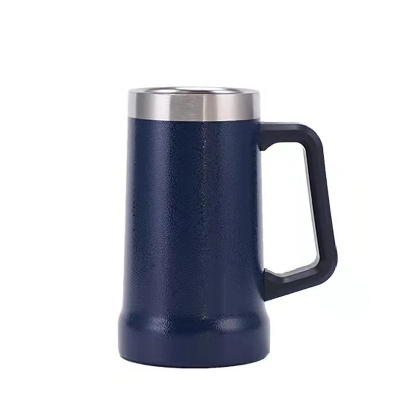 Hot Sale Custom Logo Personalized Double Wall Stainless Steel Vacuum 24oz Sterin Caneca Beer Stanley Mug Cup With Grip