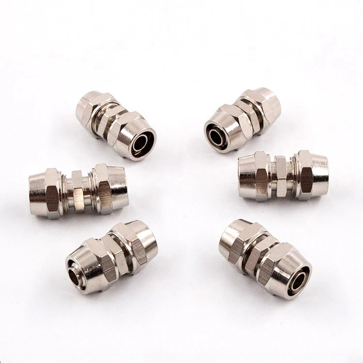4mm/16mm quick equal pneumatic straight union brass rapid fitting