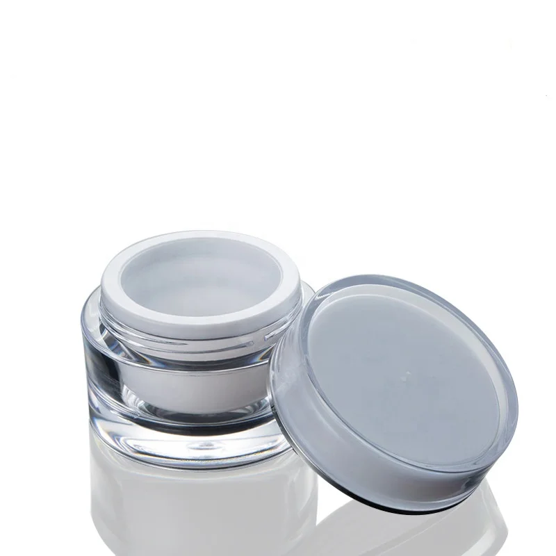 Small Cosmetics Cream Empty 5g 10g 20g Double Deck Plastie Acrylic Cream Jar