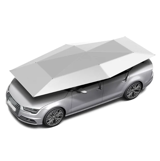 Universal Car Sun Shade Umbrella Cover Tent Cloth Uv Protect Waterproof 4.2 x 2.1M Silver