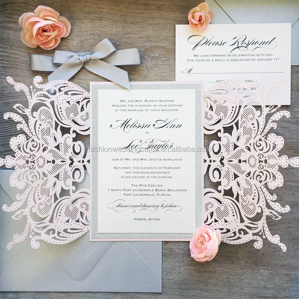 Latest Arabic Laser Cut Customize Muslim Wedding Invitation Cards and customized glitter laser cut birthday invitation cards