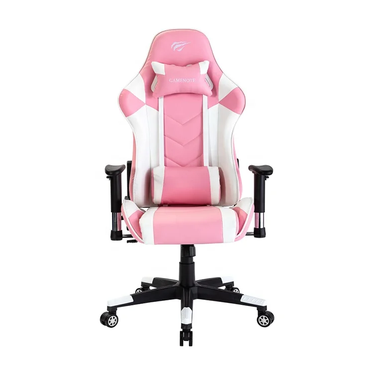 GC932 Havit Free Sample Gamechair Oem Ergonomic Recliner Gamer Chair Girl Office Computer 2D Armrest Pink Chair Gaming