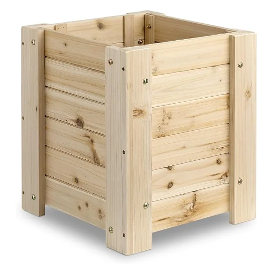 Cedar Raised Garden Bed Planter Box for Growing Flowers Herbs Vegetables-for Home Nursery or Planting