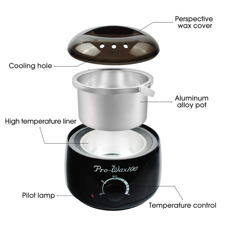 Wholesale 500cc professional heater hard wax melt machine hair removal body wax pot warmer for beauty salon