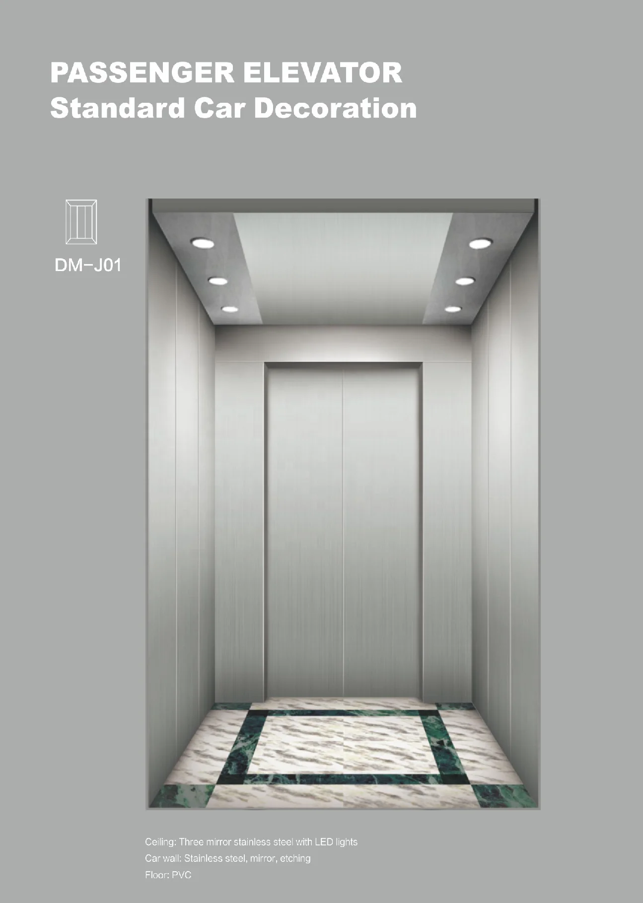 Machine Room Passenger Elevator for 6 to 26 Persons/450kg to 1600kg