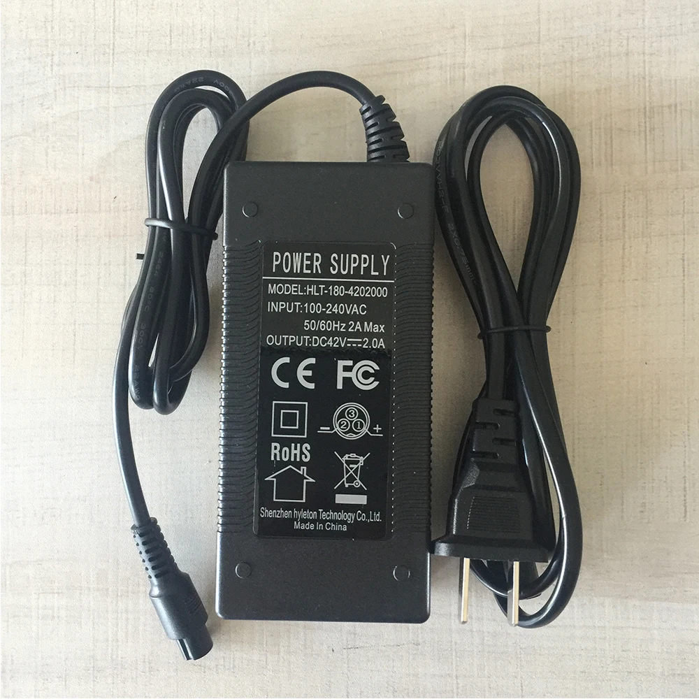 Hoverboard Charger 42V 2A Lithium Battery Charger for Smart Scooter Self Balancing Electric Scooter Parts