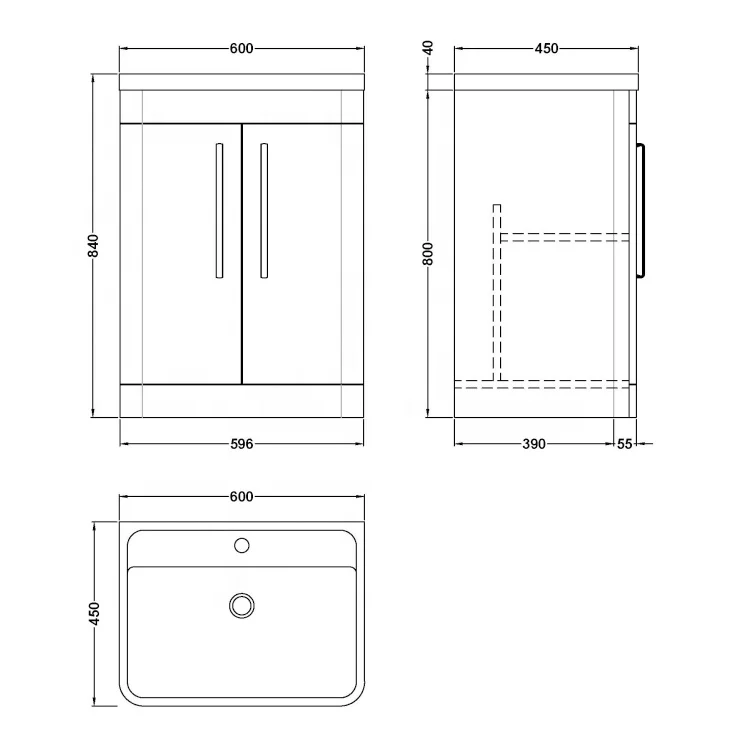 Minimalist Bathroom Furniture 600 Floor Standing Vanities Bathroom Washbasin Cabinet