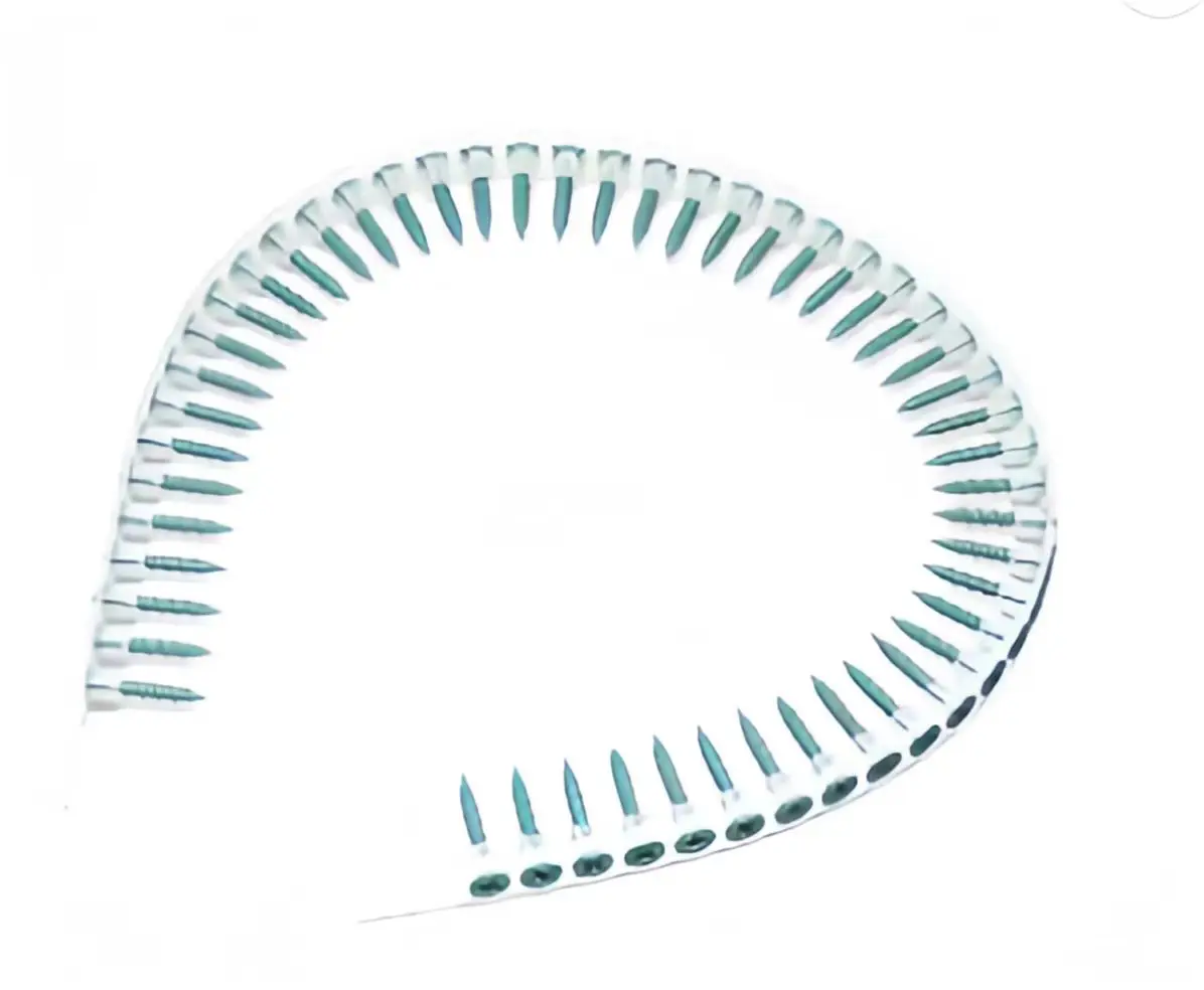 Drywall plastic strip nails 3.0x35mm zinc plated or Ruspert collated strip screws for drywall board