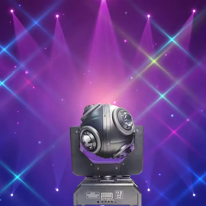 Newest led disco 8x12w rgbw led beam football moving light/led dj disco ball light/stage bar limitless