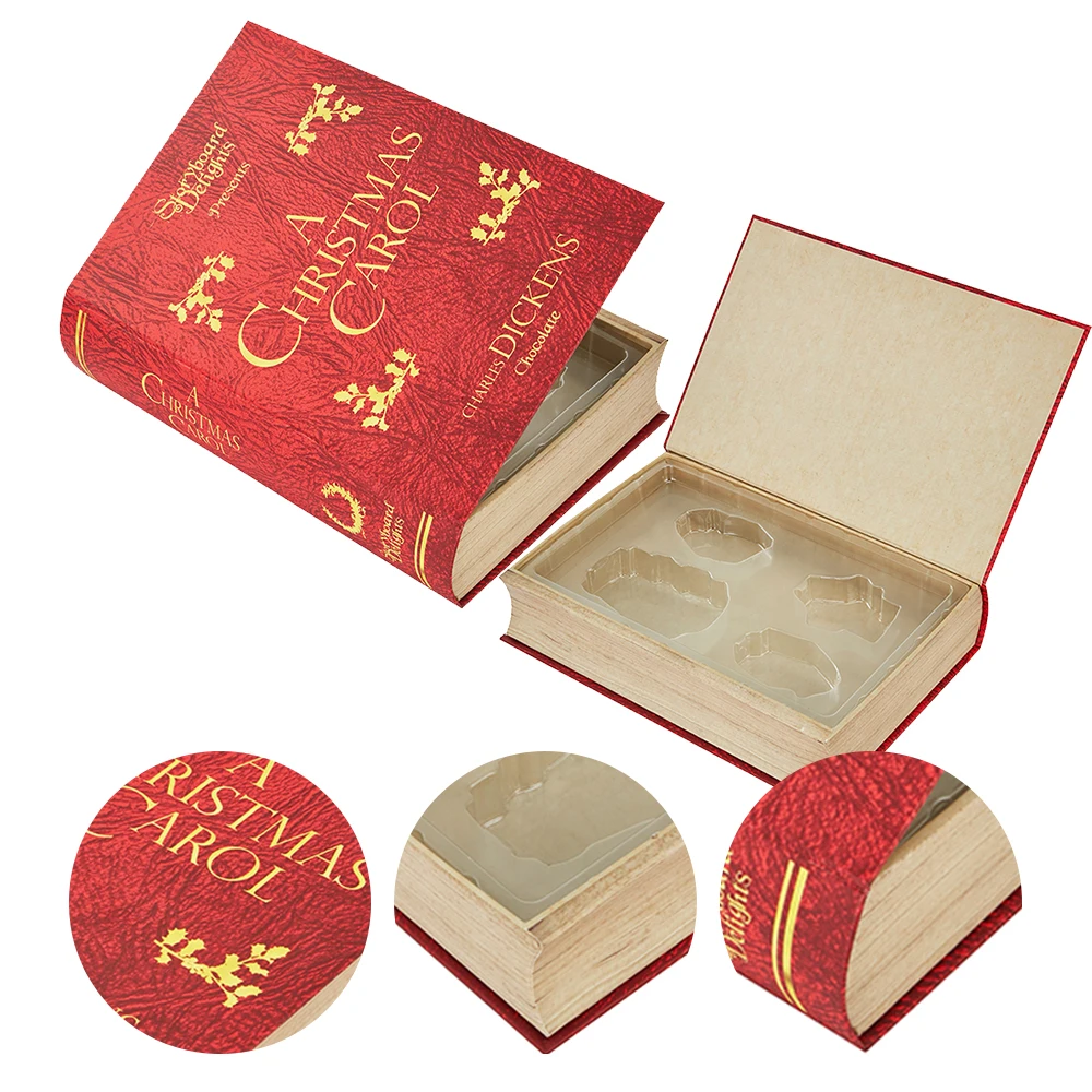 ISO9001 Book Box Craft Box Packaging With Insert Vintage Design For Essential Oil Makeup Brush Set Flip Craft Paper Box