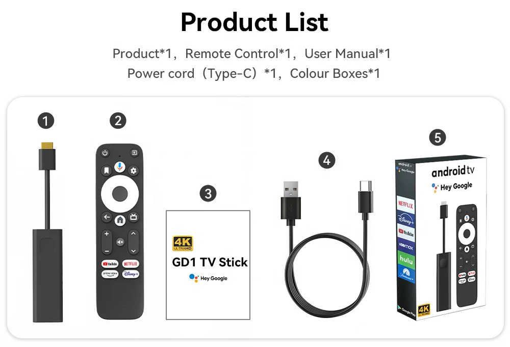 Google Certified Android TV stick  NETF S905Y4 4K HDR ATV AV1 Built-in NETF BT 5.0 android tv box